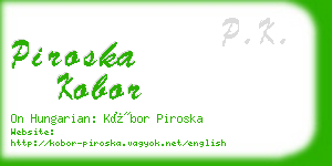 piroska kobor business card